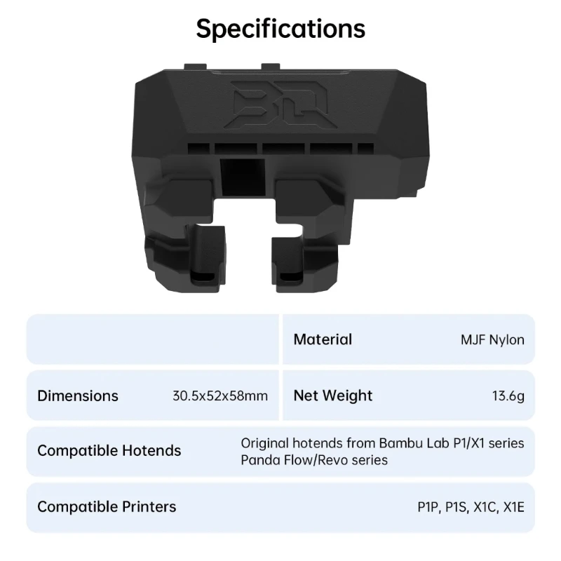 BIGTREETECH 3D 프린터 나일론 팬 덕트 Bambulab X1/P1P 압출 헤드 Hotend & Panda용 팬더 제트 냉각 팬 덕트