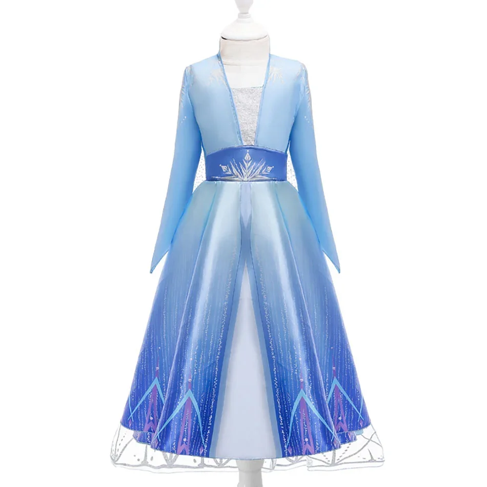 Girls Dress Snow Queen Princess Elsa Dresses for Kids Party