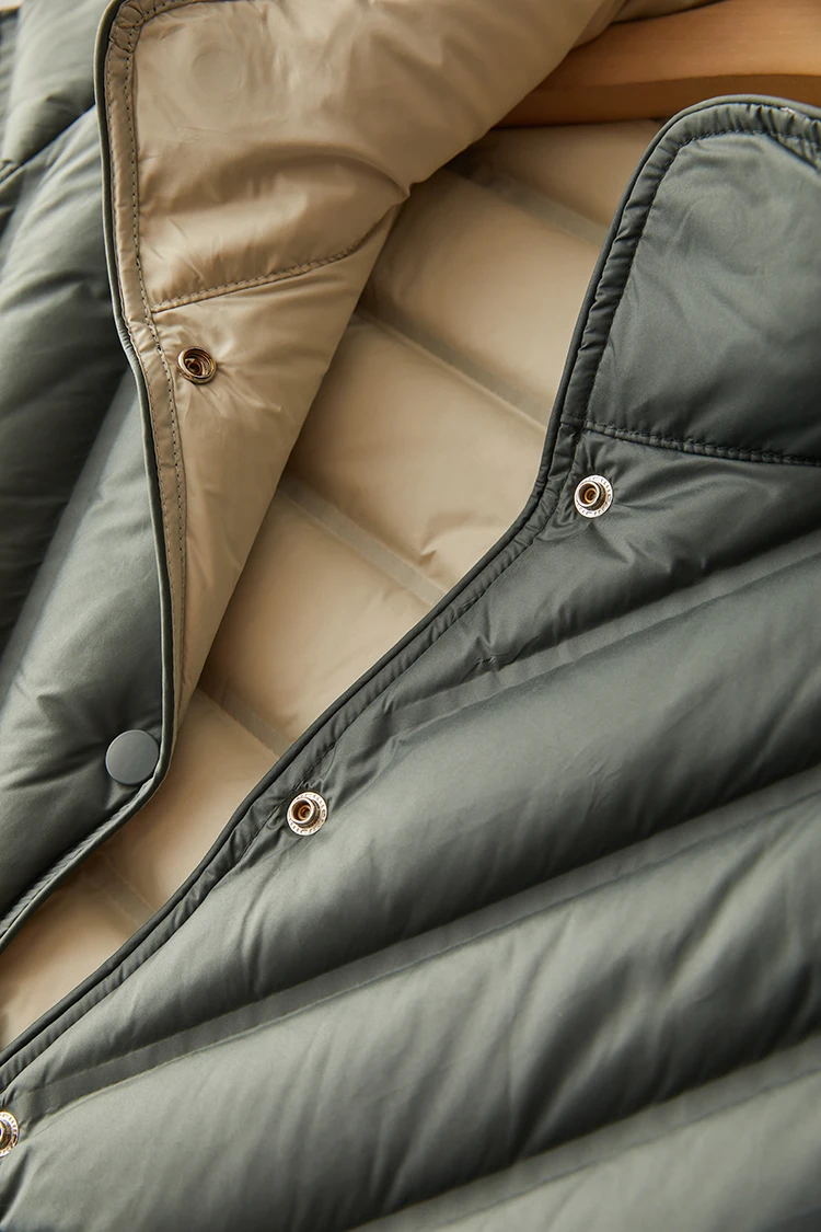 90% White Duck Down Women's Autumn and Winter New 2024 Down Jacket Korean Double-sided Collar Down Jacket Women Warm Jacket