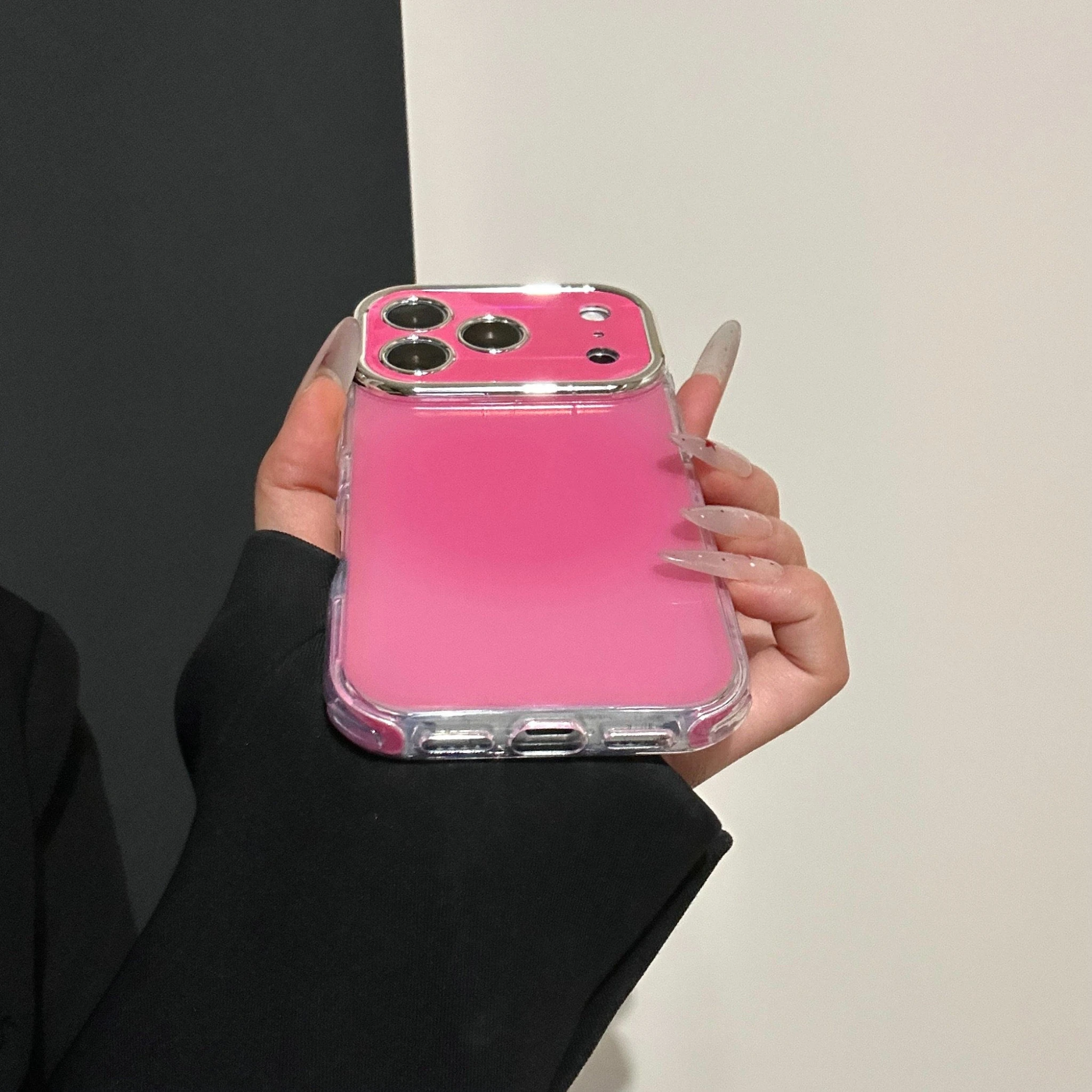 Fashion Glitter Candy Color Laser Phone Case with All-Inclusive Lens Soft Cover
