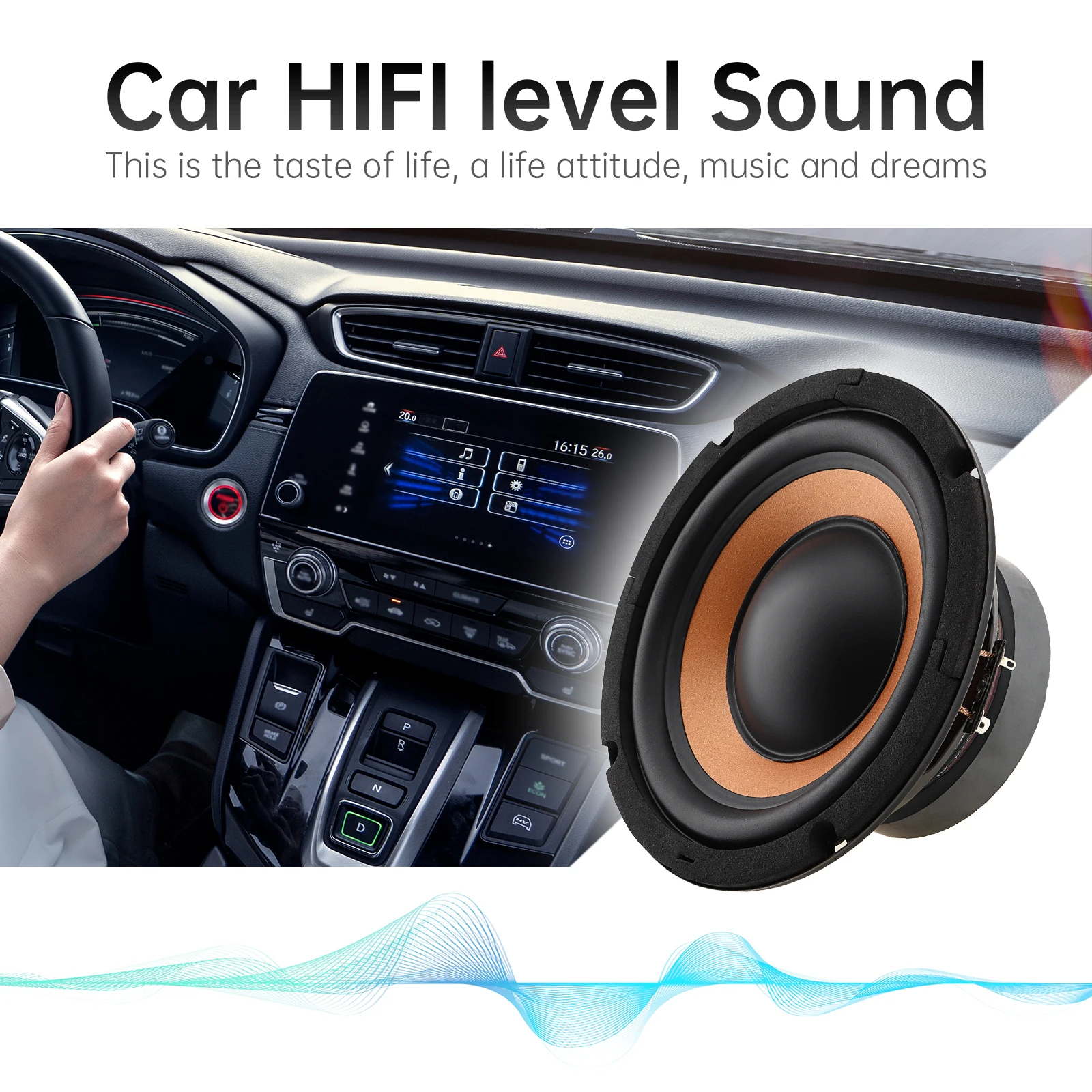 High-Power Universal Car Audio Bass Woofer - Wide Frequency Stereo Speaker