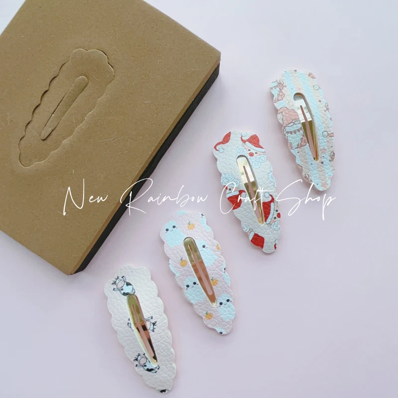 New Rainbow 5.5CM Haipclip Wooden Cutting Die for DIY kid's hairclips, decoration, stationery, homedeco, crafts