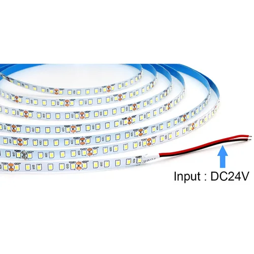 단일 스트립 20 미터 길이 LED 스트립 유연한 절단 가능 전체 길이 20 m 소프트 램프 바, 2835 DC24V 120LEDs/m 백광 난광 무압 강하 LED 램프 중성광 3000K 4000K 6500K 3