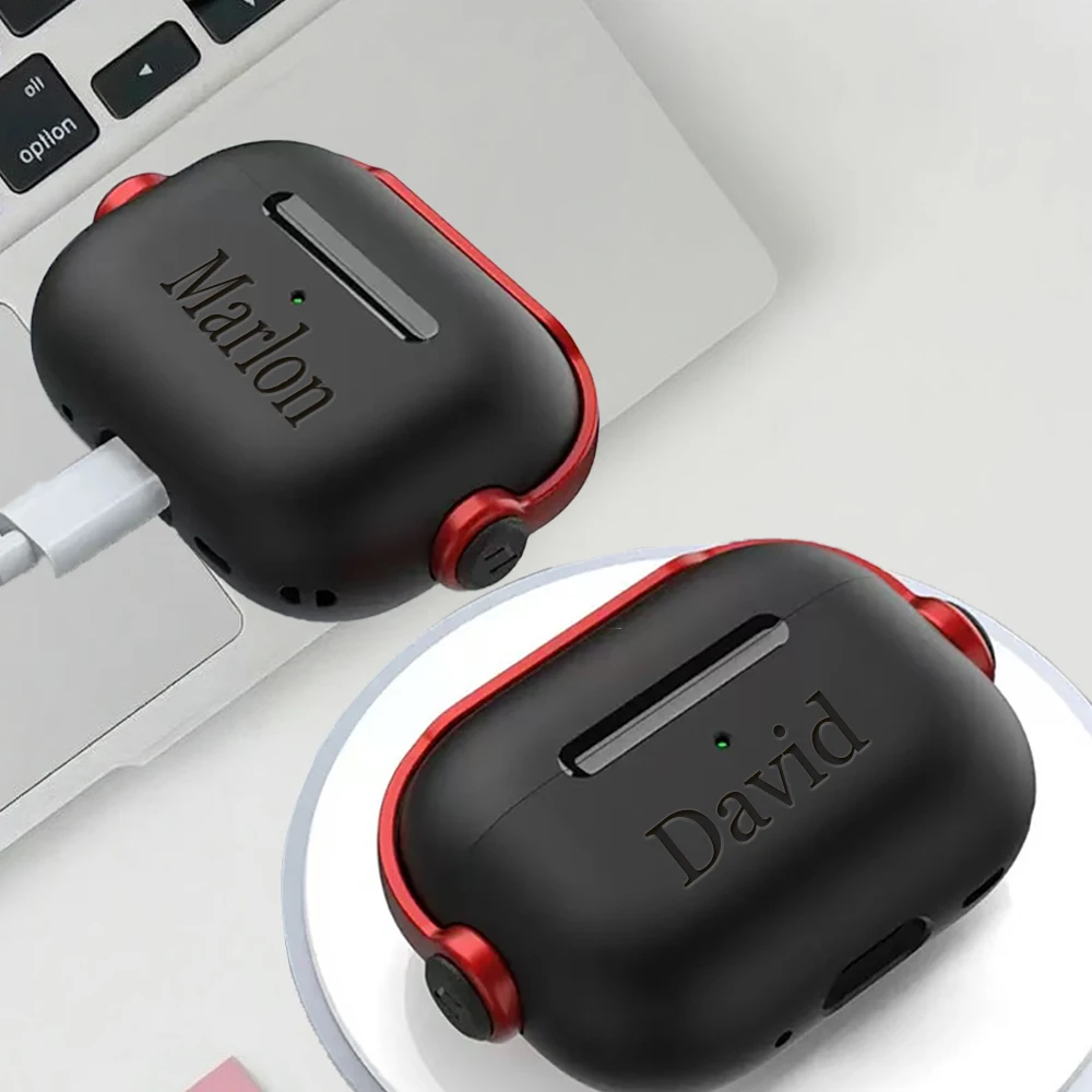 Personalized Customizable Laser Engraved Name Earphone Case in Soft TPU
