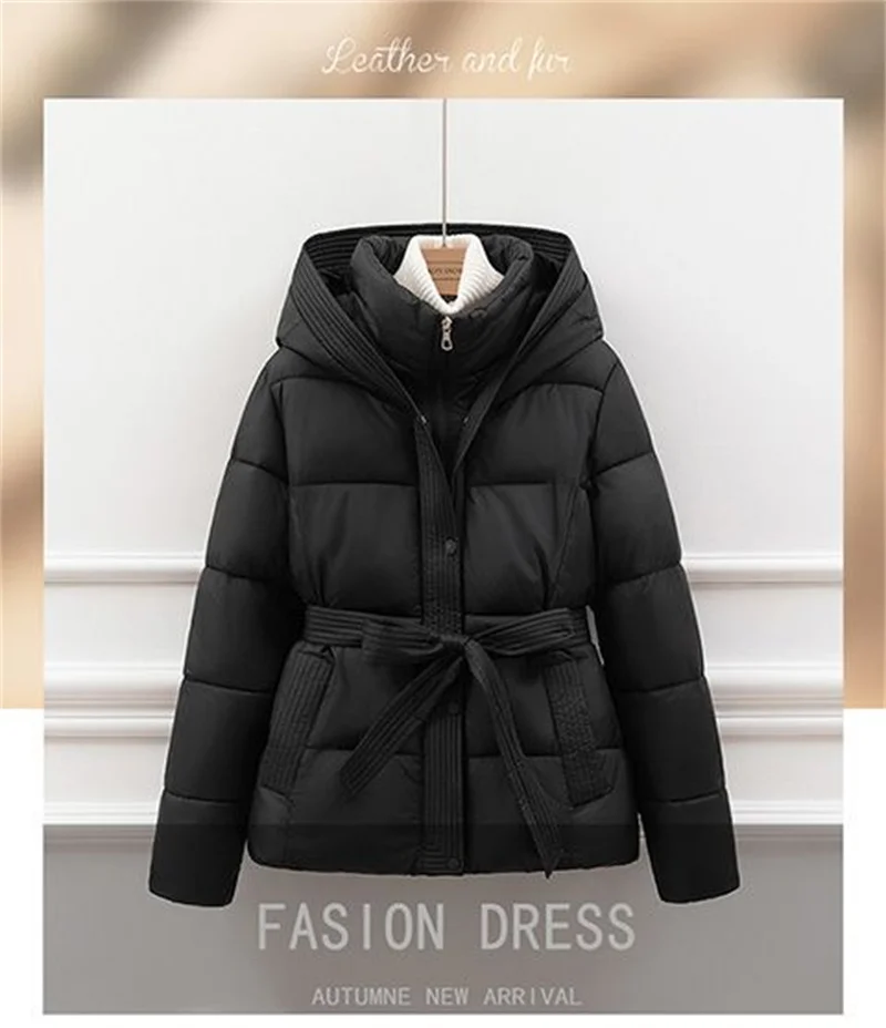European Double-layer Collar Down Cotton Jacket Women Winter 2025 New Fashionable Lamb Wool Warm Sports And Casual Slim Jacket