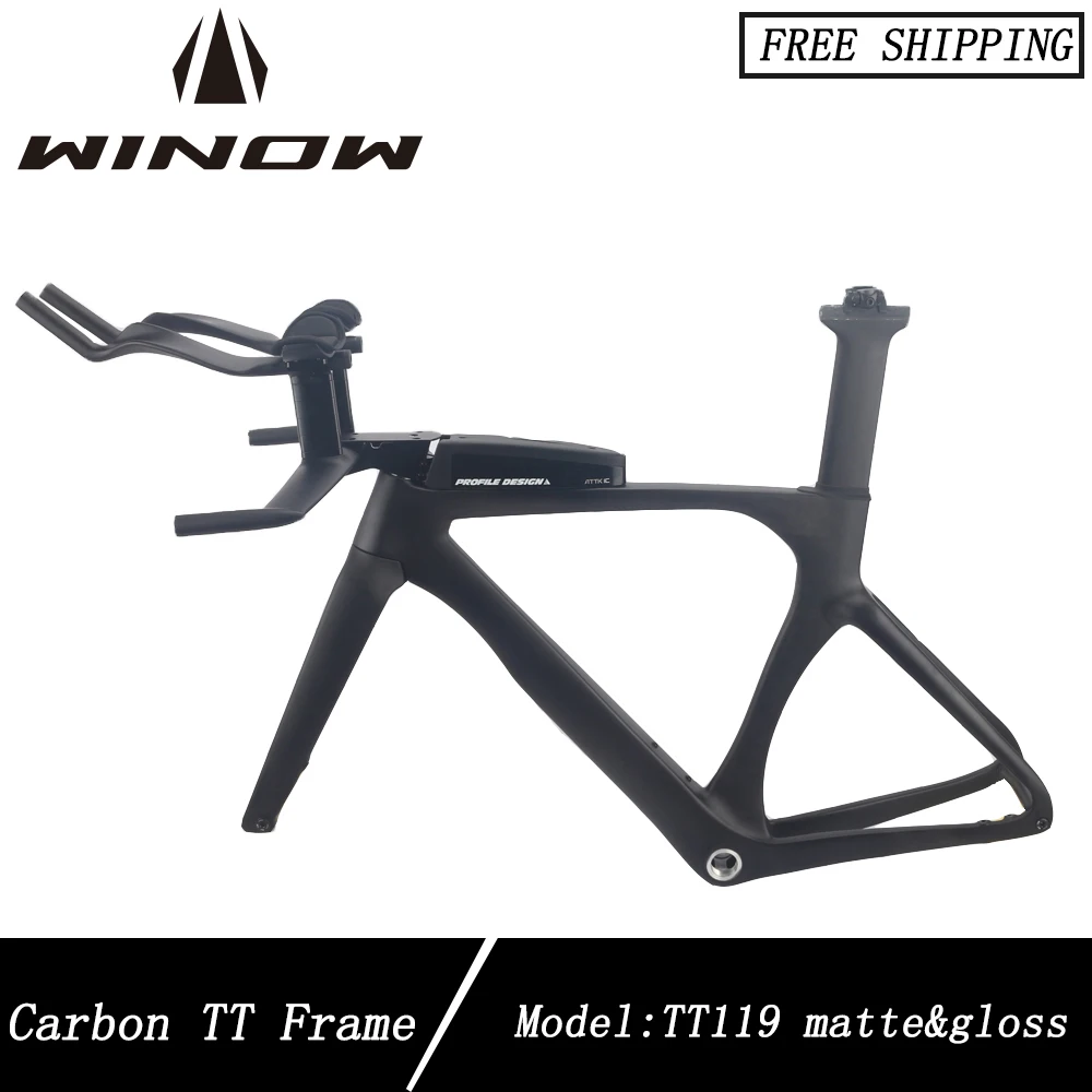 

Winow Carbon TT Bike Frameset New Handlebar Time Trial Racing Bike Frame Disc Brake Full Carbon TT Road Bicycle Frame Triathlon