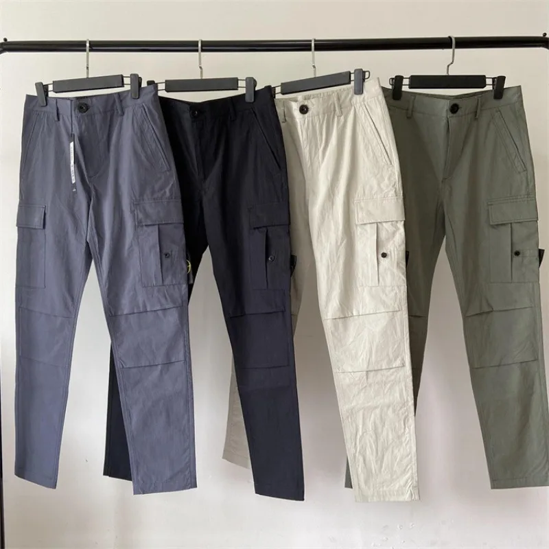 

Mens CP Cotton Washed Pants Korea Style Straight Cargo Pants Men Fashion High Quality Baggy Pants Loose Fashion Beach Pants 2023