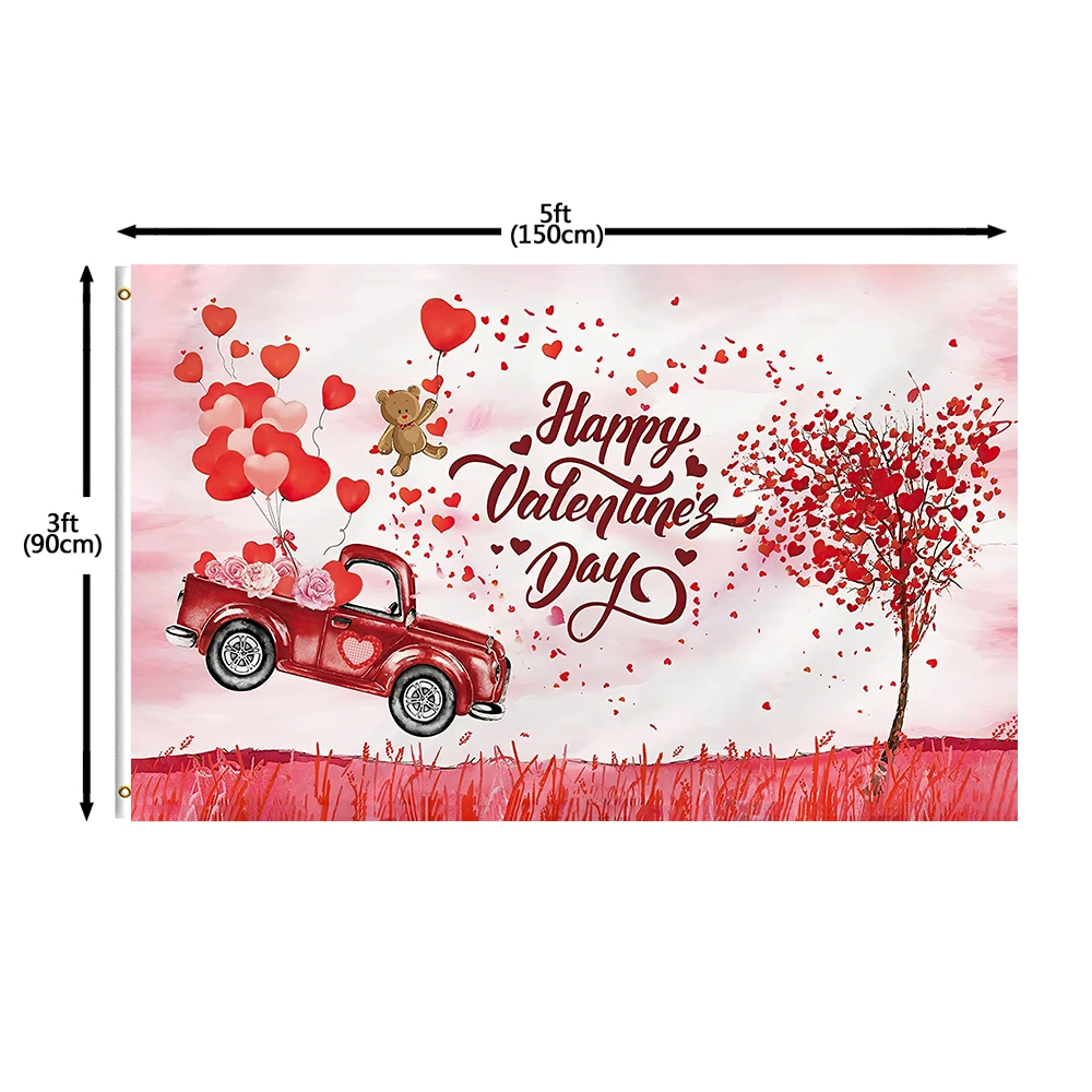 

Быстрая доставка, 100% полиэстер, флаги ко Дню Святого Валентина