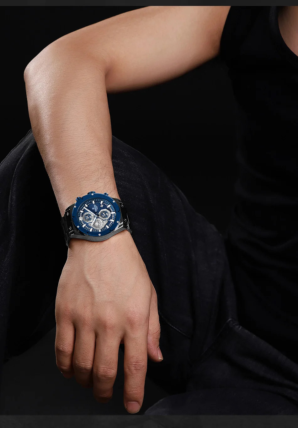Naviforce 8026 Chronograph Stainless Steel Watch description image 4