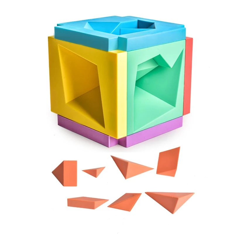 

Набор 3D пазлов Tangram, 7 шт., пазл, красочная квадратная игра IQ, головоломка для мозга, планшетов