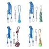 Bite Resistant Dog Spring Pole Toys 5M Cotton Rope Dog Teething Toy Dog Spring Pole Toys Tug Hanging Exercise Cotton Rope