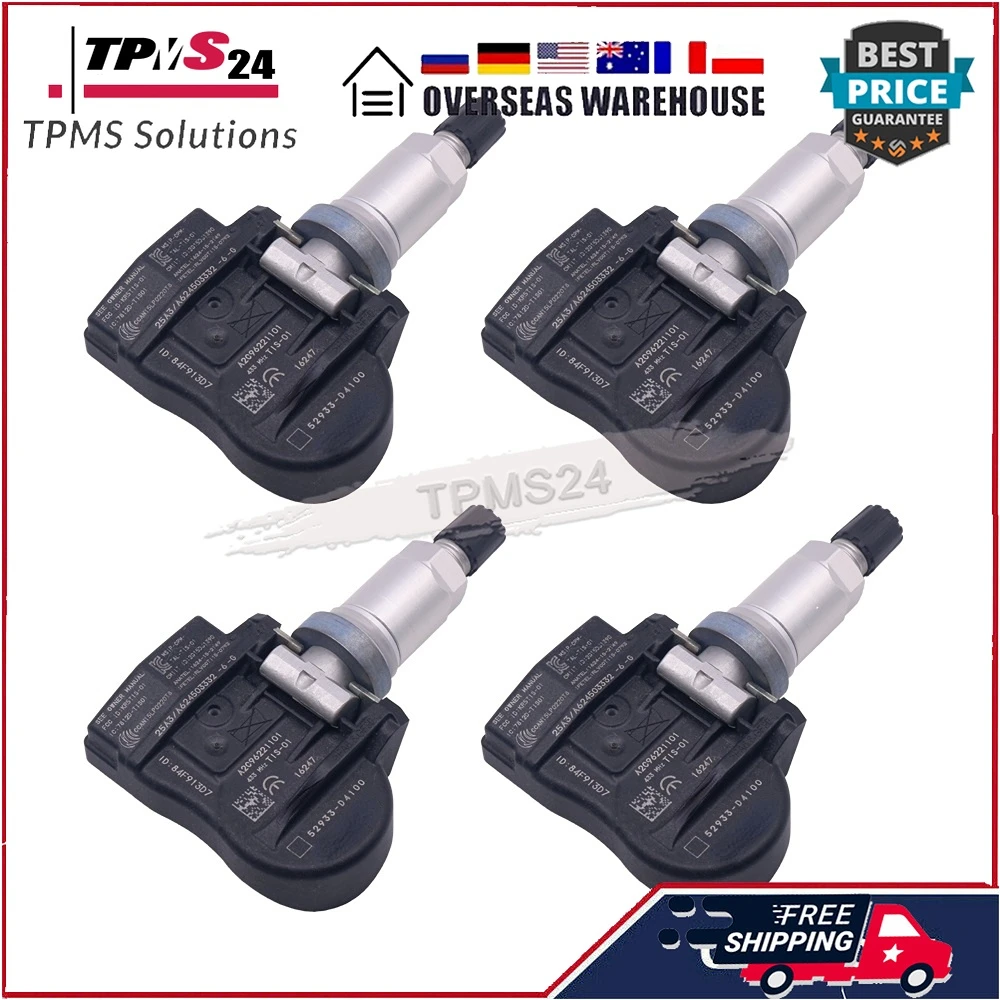 4PCS Ÿ̾ з  52933-D4100 TPMS 2017 2018 2019 KIA Optima Sportage Sorento Genesis Ioniq 52933D4100 52933-D9100