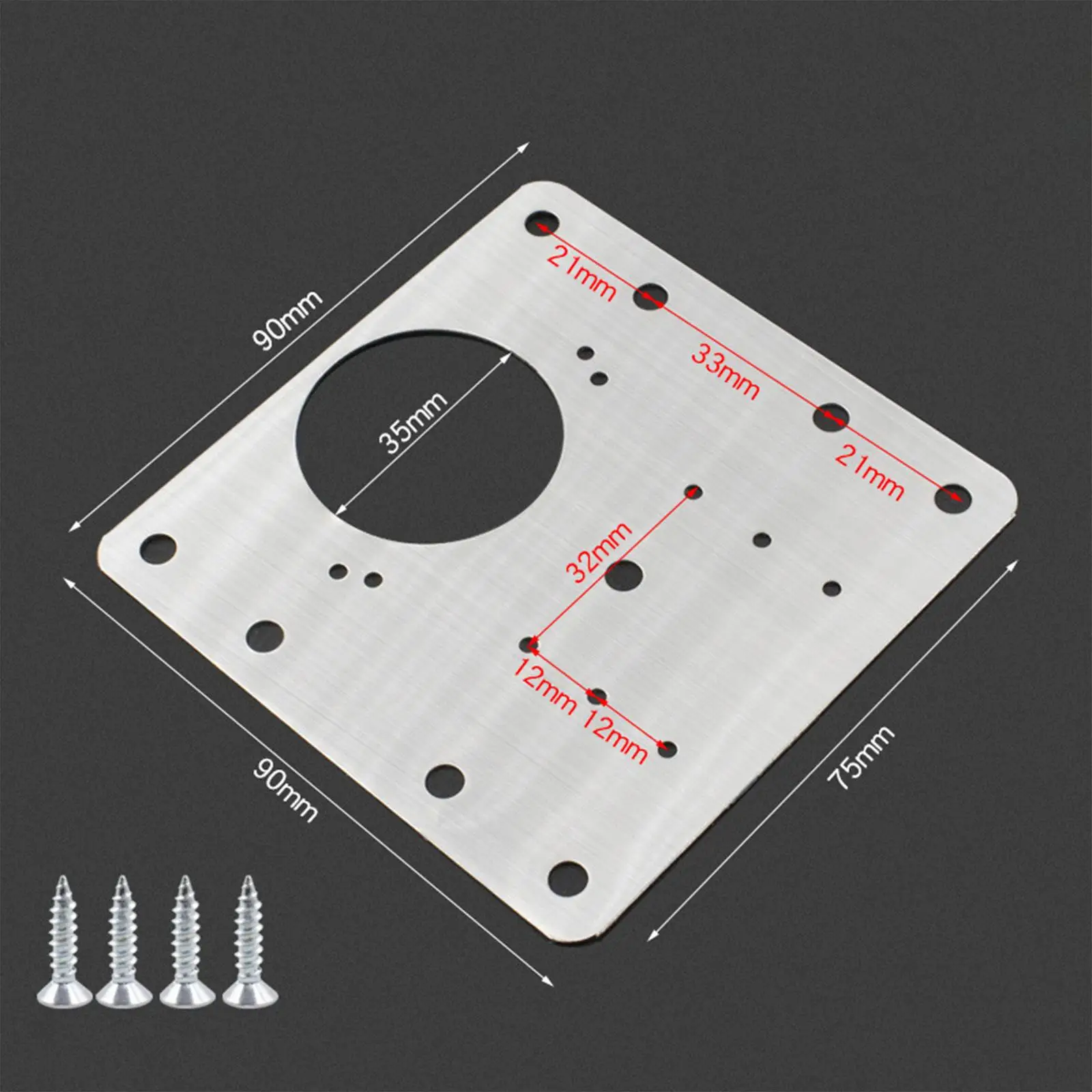 Hinges Repair Fixing Plates Stainless Steel Hinge Repair Brackets Hole Cover Hardware for Cabinet and Furniture