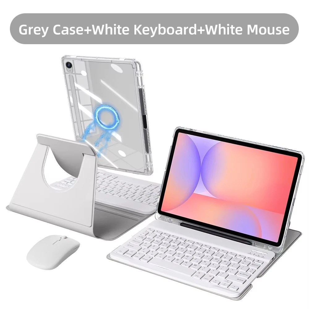 Enhanced Wireless Keyboard Case for Tablets - Smart and Sleek Design