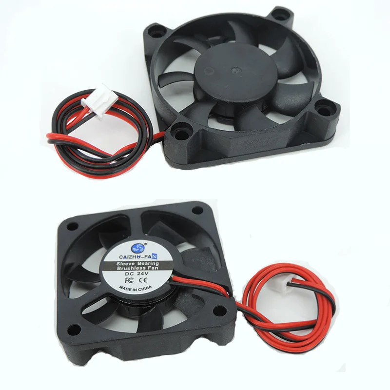 DC 5010 5V/12V/24V Computer CPU Cooler Mini Cooling Fan 50MM Small Exhaust Fan 50x50x10mm H2 2 pin cooling fan gaming cooling fan 3d printer fan For 3D Printer