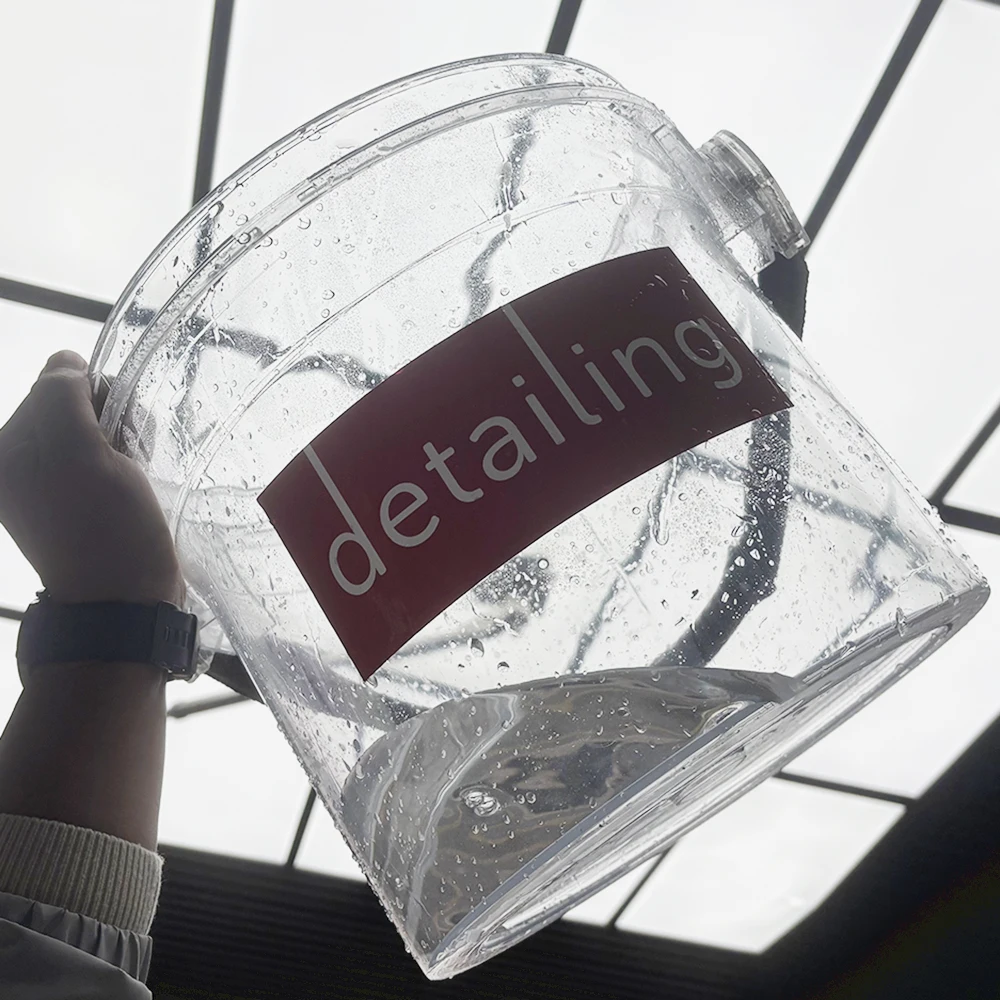 Car Wash Bucket Detailing crystal clear car wash bucket 15L transparent unbreakable