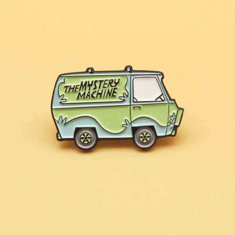 The Mystery Machine Spille Smaltate Auto Divertenti Distintivi Spille Spille Donna Uomo Accessori Gioielli Per Regali