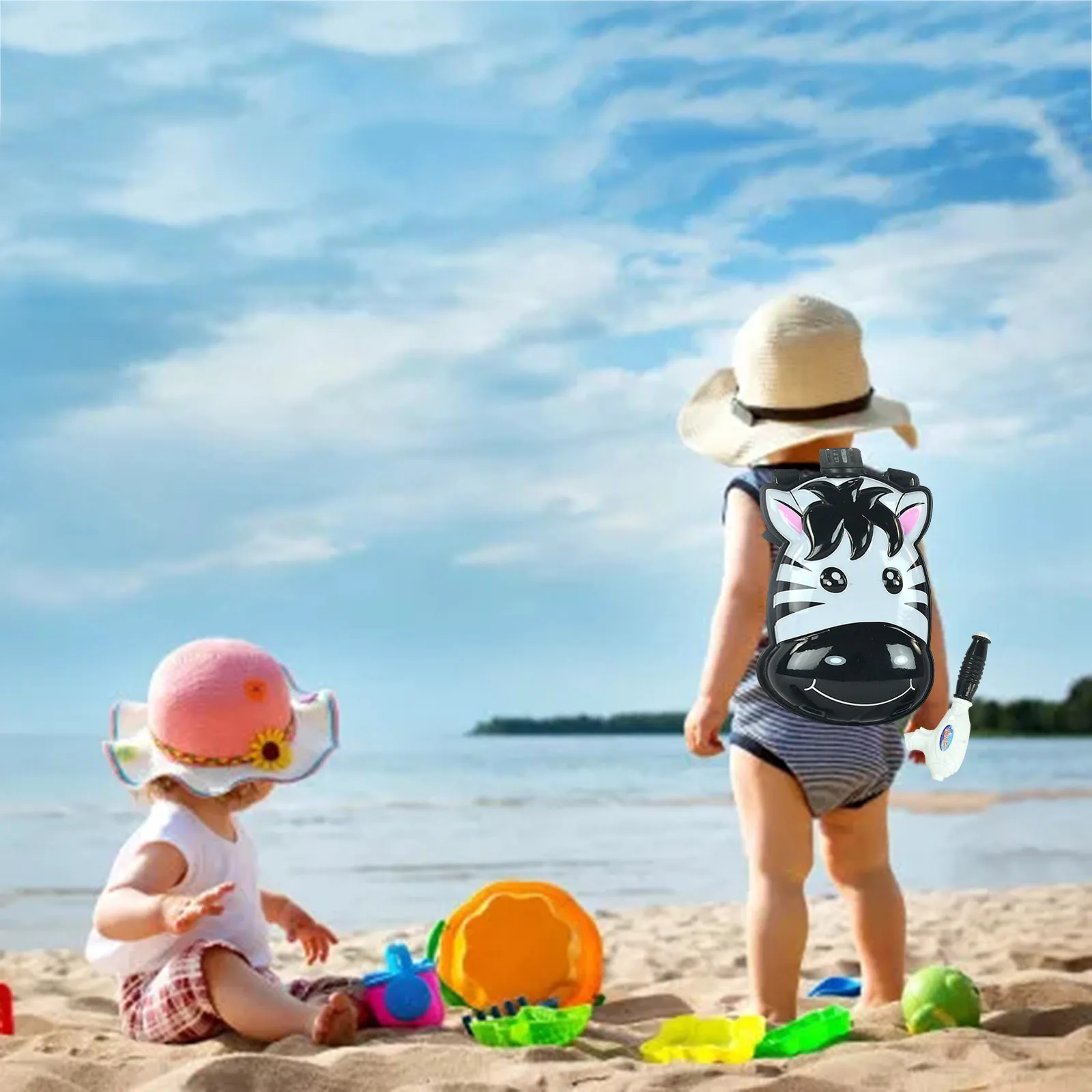 

Children'S Backpack Water Bomb Toy Pull-Out Beach Play Water Spray Bomb Feature Jeux Exterieur Enfant Wasserpistole 아기장난감