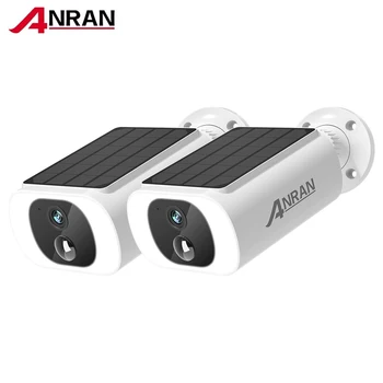 ANRAN 2/3/4 PCS Outdoor Wireless WIFI Camera 2.4G 3MP Battery Solar Security Camera Floodlight Color Night Vision Local Alarm 1