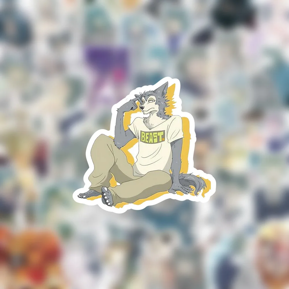 54PCS Beastars 스티커 Legoshi 낙서 스티커 DIY 일기 전화 케이스 수제 스크랩북 미적 스티커