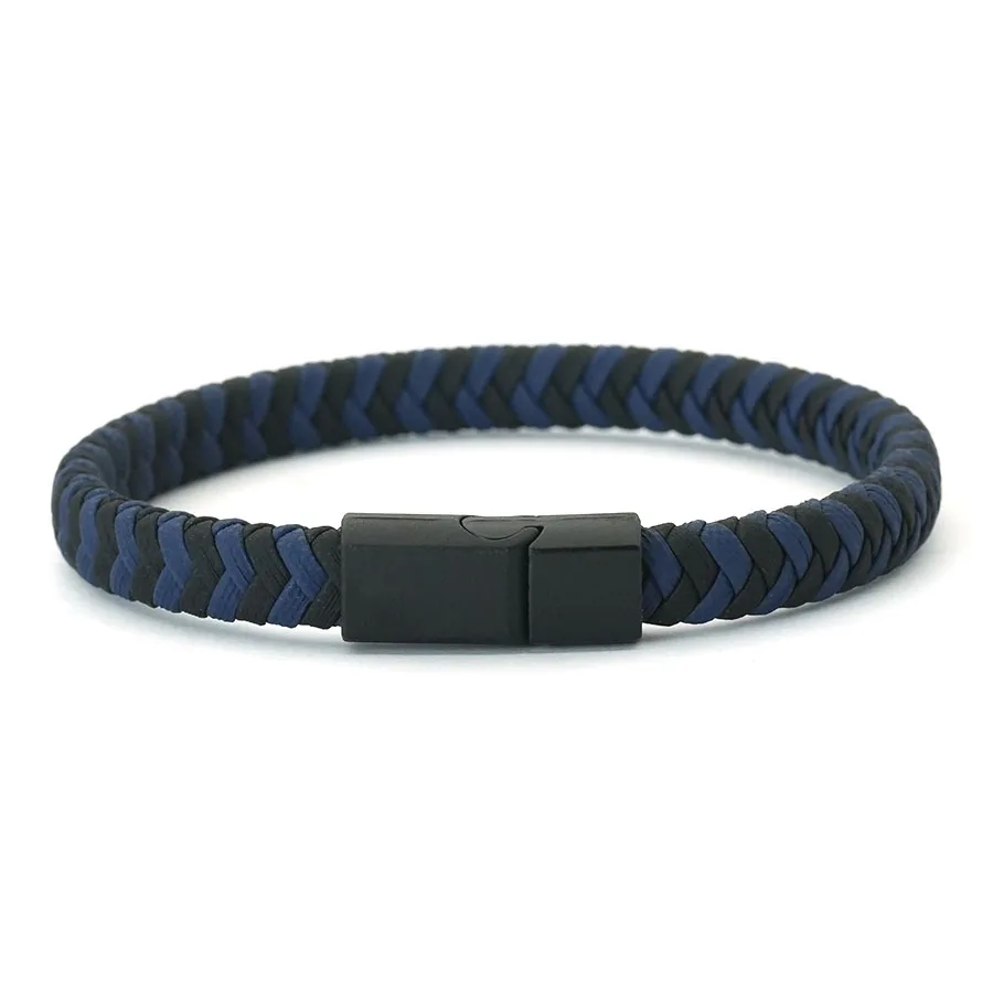 Mode Männer Armreif 4 Farben Abnehmbare Magnetische Schnalle Handgemachte Geflochtene Leder Armband Outdoor Camping Handgelenk Zubehör Pulsera – Detail 10