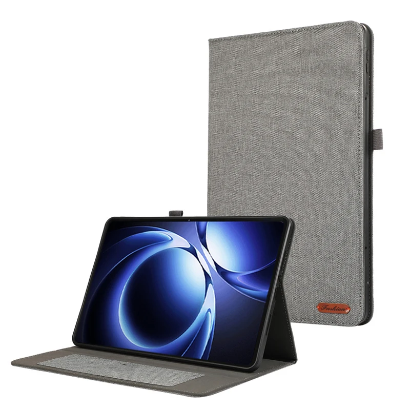 Premium Soft Fabric Flip Stand Tablet Case - 8.8 Inch