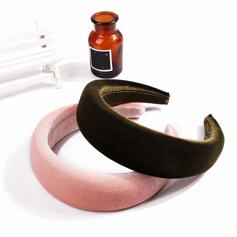 

Повязка на голову женская фланелевая, однотонная Нескользящая широкая с мягкой подкладкой, аксессуар на голову, Осень-зима