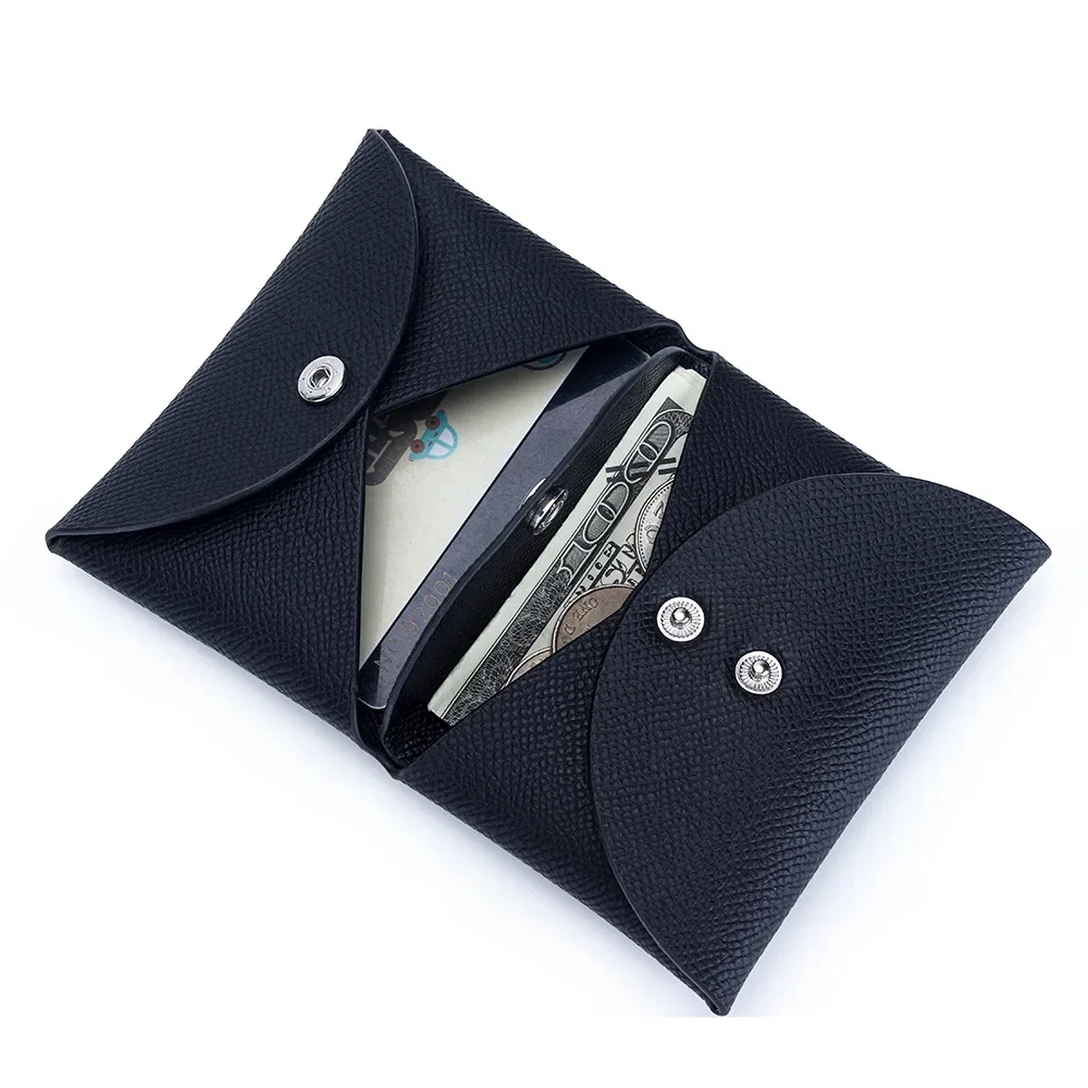 Coin Purse for Women Small Coin Bags Women Money Purse Snap Change Pouch Square Bifold Coin Pouch Genuine Leather Earphones Bag