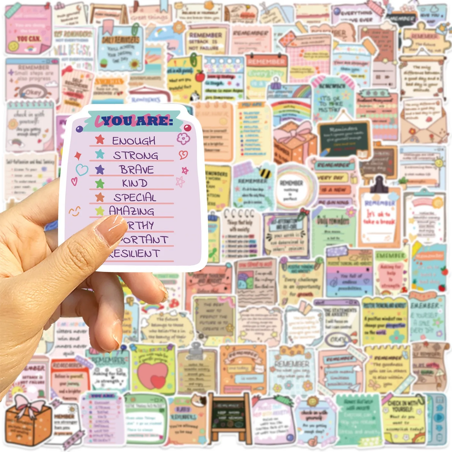 10/50/100PCS 동기 부여 문구 스티커 영감을 주는 인용구 데칼 DIY 어린이 자전거 전화기 냉장고 헬멧 노트북 자동차 스티커