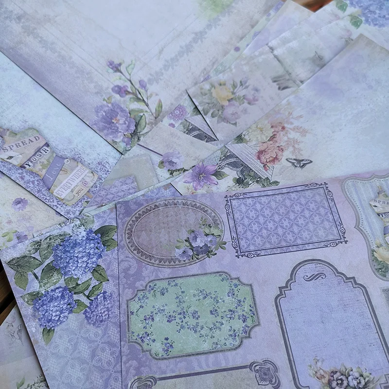 24 Sheets 6 Inch Classical Series Scrapbook Craft Paper Scrapbooking Paper Packs Patterned Printing Patterned