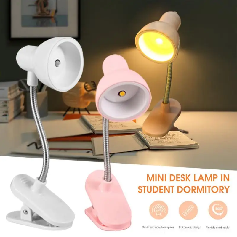 Mini LED Book Light Rechargeable Reading Lights For Books In Bed Led Book Night Lamp Stepless Brightness Clip On Reading Lamp