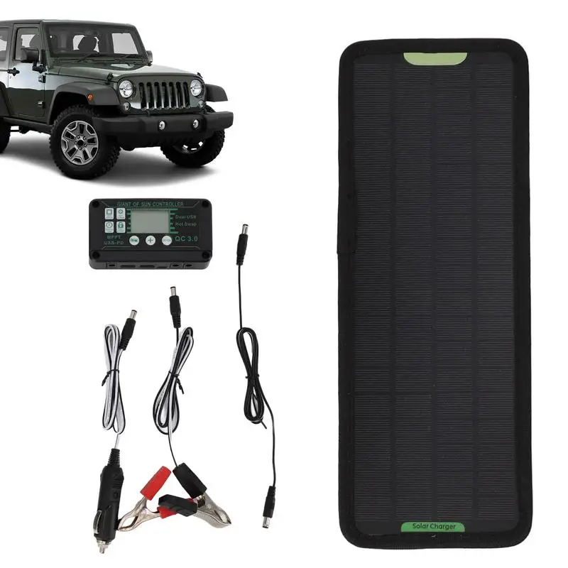 Batteria Solare Mantenimento Mantenitore 12V/24V Caricabatteria Solare Per Auto Plug And Play Caricabatteria Per Auto Per Trattori Per Barche