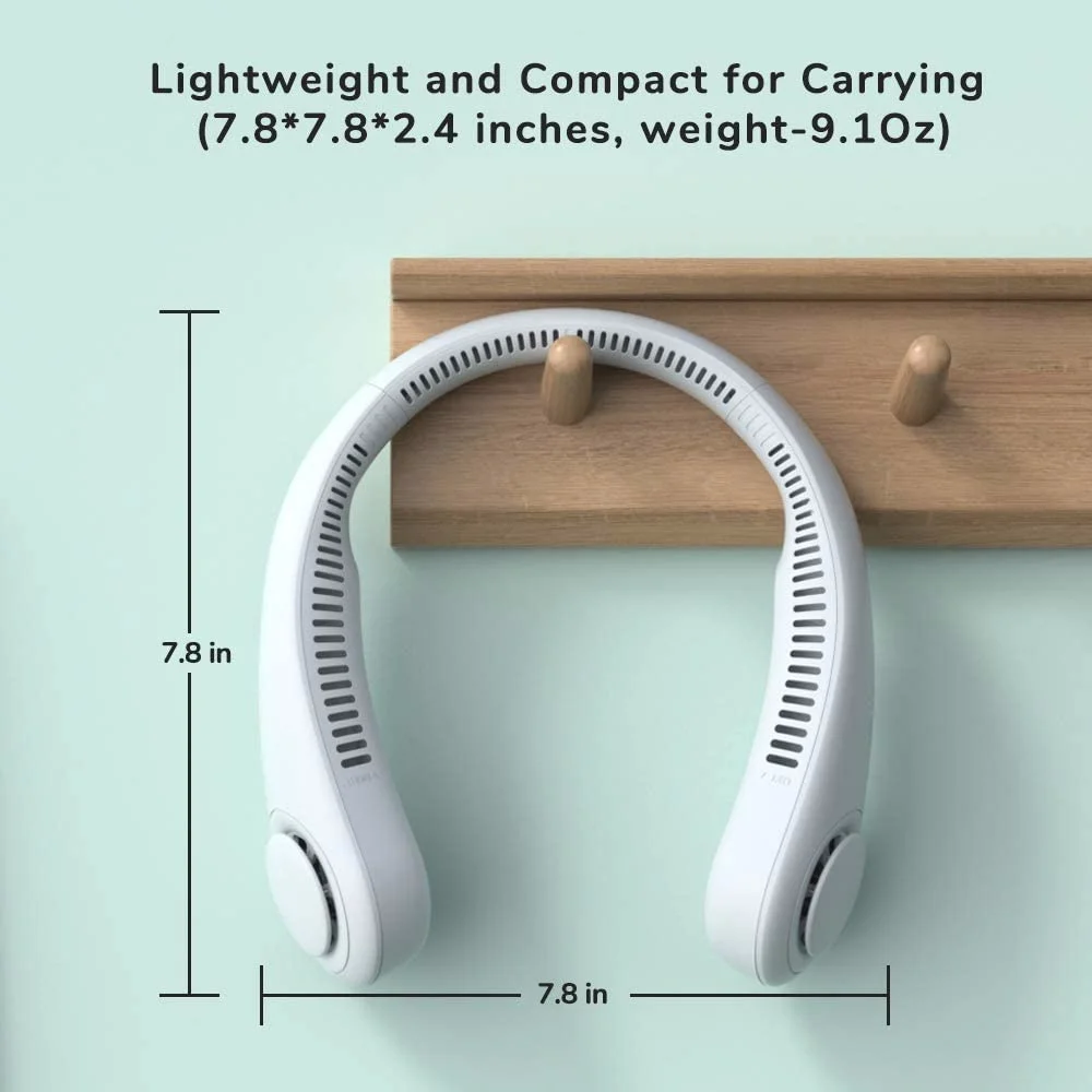 2023 wiederauf ladbare Kopf ventilator Freis prec heinrich tung USB-Mini-Ventilator Sommer reisen Outdoor-Sport fans tragbare klingen lose hängende Hals ventilator