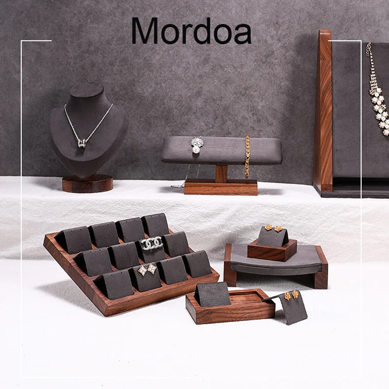 

Wooden 12 Slots Walnut Earrings Display Tray Jewelry Tray Earrings Stand Earrings Display Stand Jewelry Display Props
