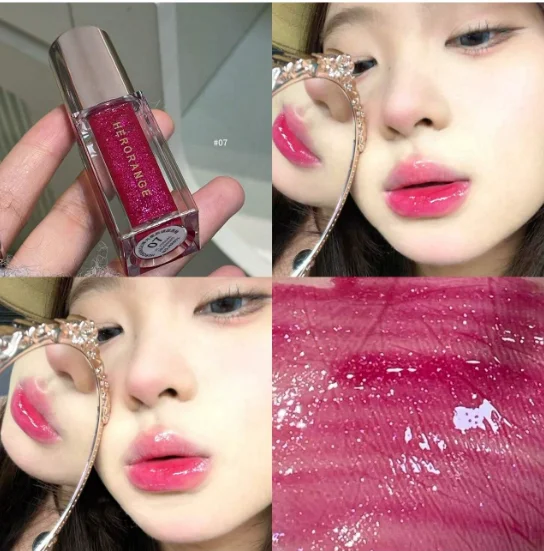 Herorange Glossy Lip Oil Shiny Hydrating Waterproof Gentle Lip Care Daily Essential