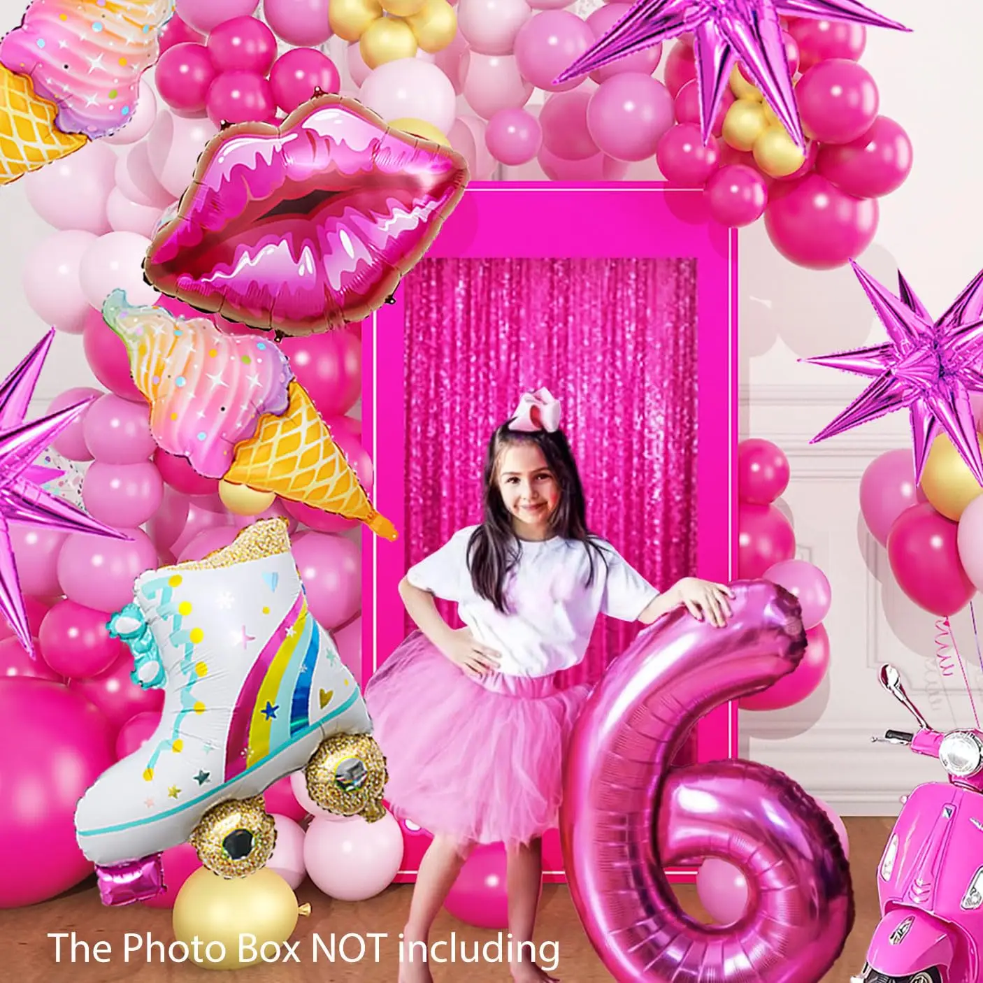 Pink Balloon Garland, SKEFOLI 92PCS Hot Pink Party Decorations for Girls  Women Birthday Dark Pink Balloon Arch Kit with Rose Gol - AliExpress