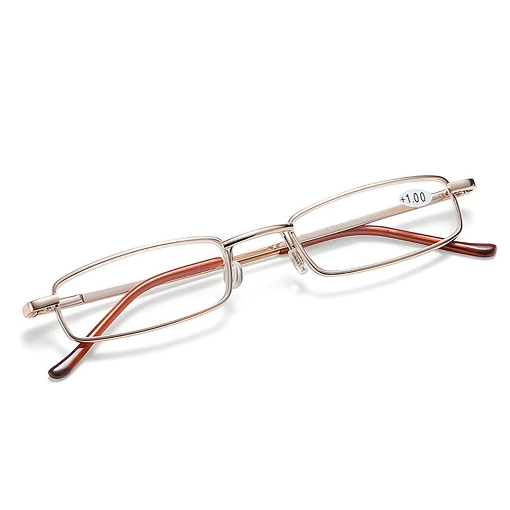 Reading glasses mini portable ultralight with box metal frame for men and women