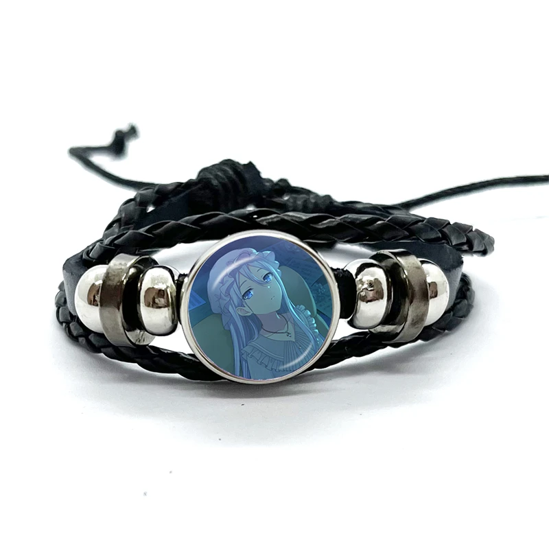 Project SEKAI Anime Yoisaki Kanade Leather Bracelets Glass Dome Snap Button Bracelet & Bangles Fashion Women Men Jewelry 6