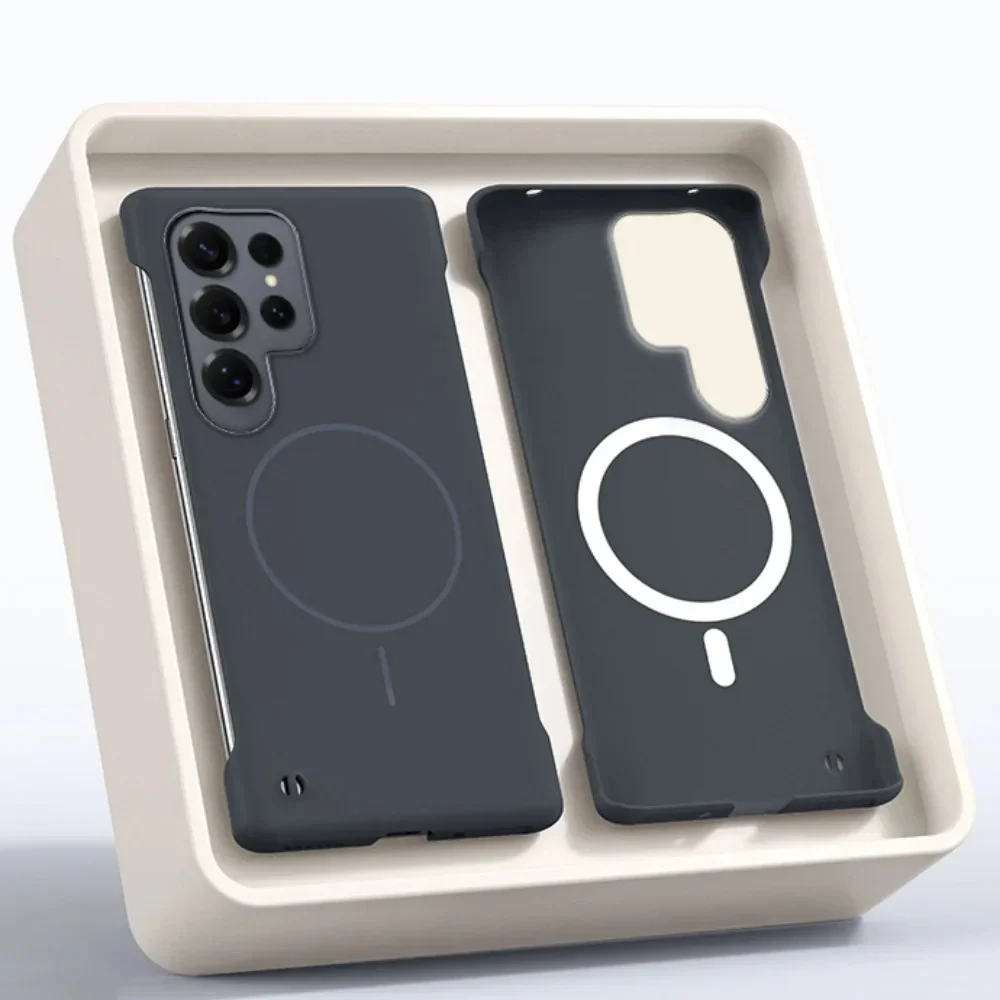 Luxury Ultra Slim Frameless Phone Case with Magnetic Wireless Charging Capability