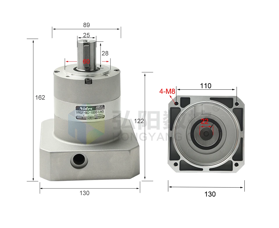 nidec redutor planetário nema relação de redução planetary gearbox redutor de entrada servo motor