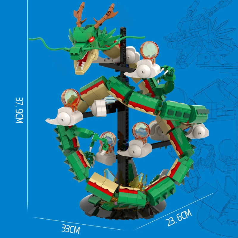 Luminous Dragon Ball Dragon Building Blocks Children s Particles Assembled Big Boys Educational Toy Model Gift