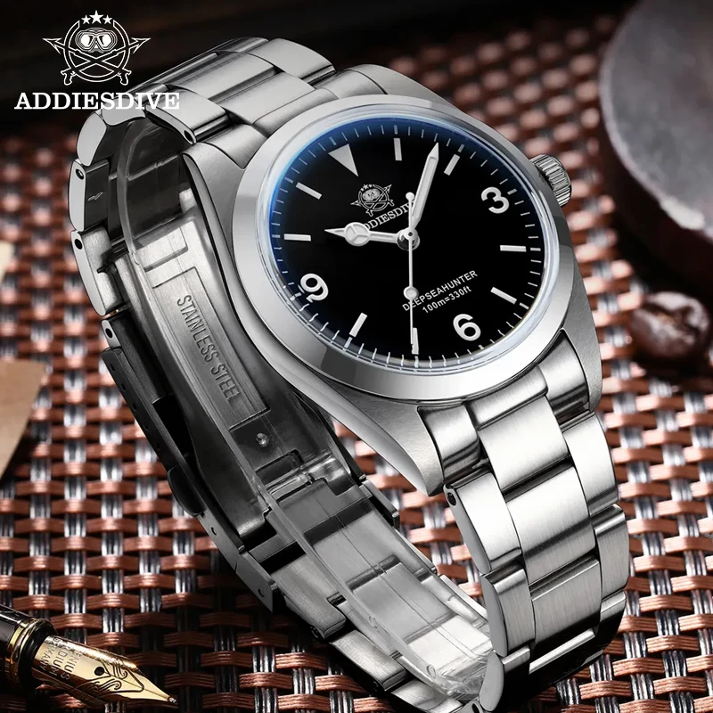 ADDIESDIVE AD2023 Business Quartz Watch 10Bar Diving Steel Sapphire Wristwatch Luxury Super Luminous Sports Reloj Hombr For Men 2023 men s new 58 super sic marco simoncel spring and autumn hoodie sweatpants suit harajuku jacket sports comfortable solid col