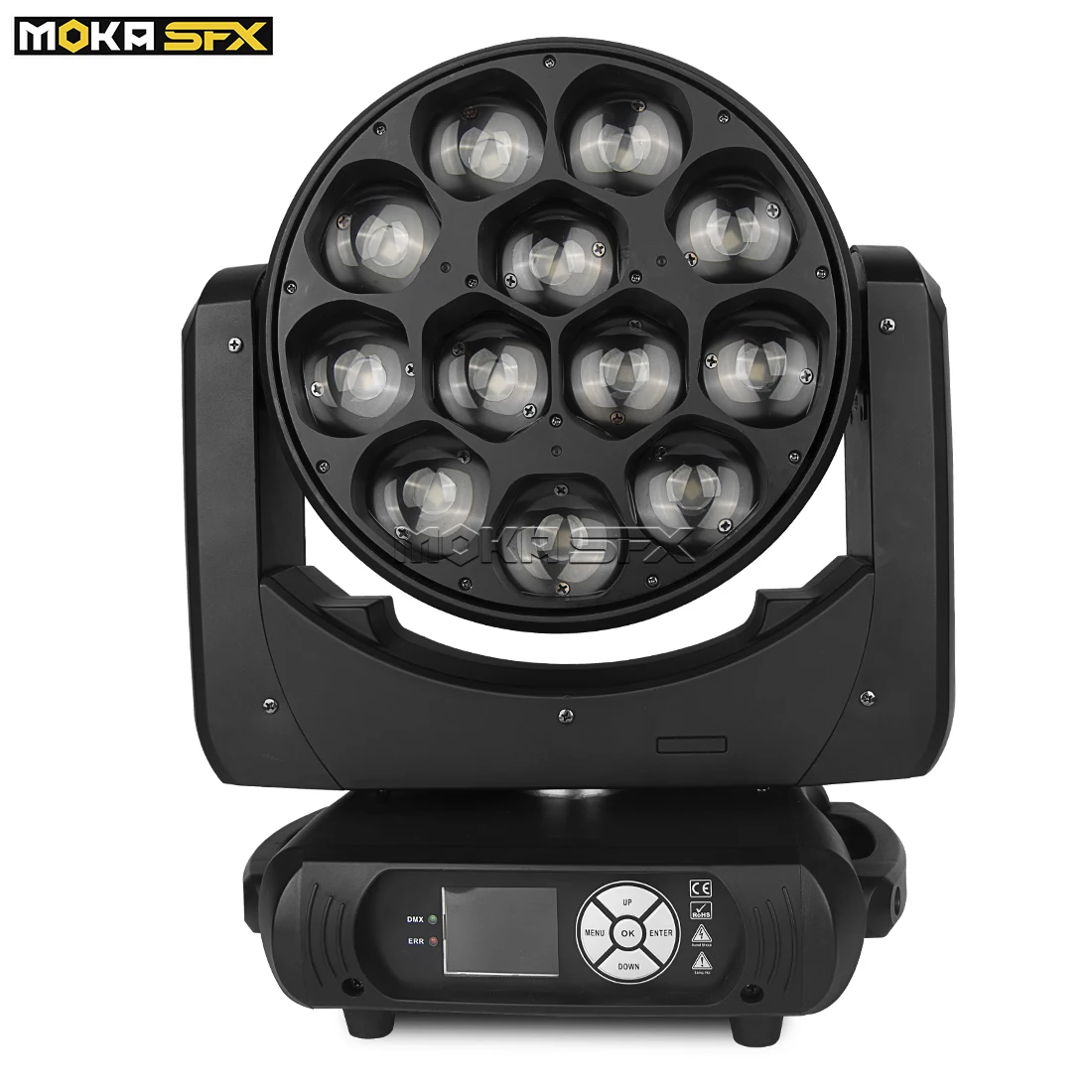 

MOKA SFX LED 12x40W 4in1 RGBW Lamp Beam+Wash Zoom Moving Head Light DJ Disco Party Bar Wedding Concert Stage Lighting Equipment