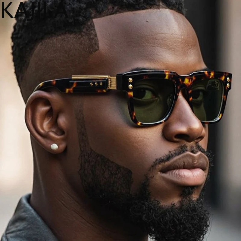 Übergroße klassische quadratische Punk-Sonnenbrille für Herren, 2025, Luxusmarke, Vintage-Fahrsonnenbrille für Herren, Steampunk-Brille, UV400