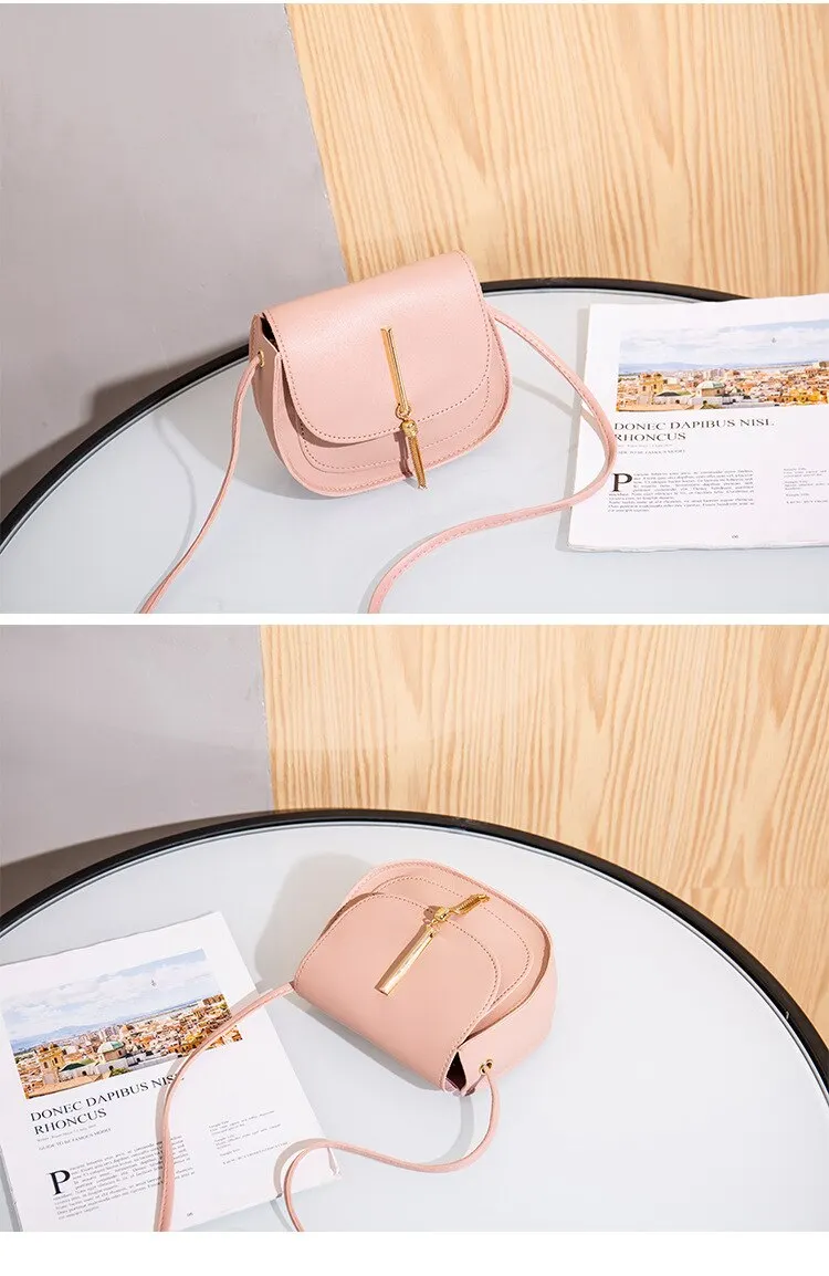 S19a43263f5fb4d0bb26c711d74cc938fc New Golden Tassel Double Layer Semi Circle Solid Color One Shoulder Saddle Bag Fashion Casual Women Small Bag Mallzona