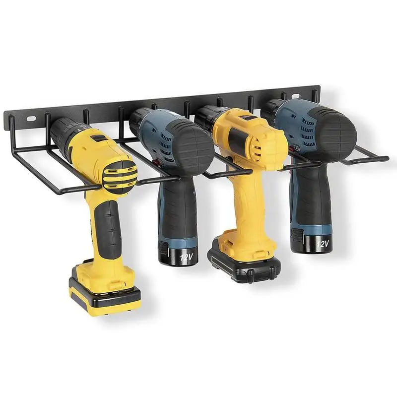 

Drill Holder Wall Mount Rack Electric Drill Wrench Storage Power Tool Organizer Shelf Accessories For Home Workshop Supplies