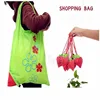 Wholesale 500pcs/lot Portable Cute Eco Reusable Storage Package Tote Folding Foldable Strawberry Bag Home 3