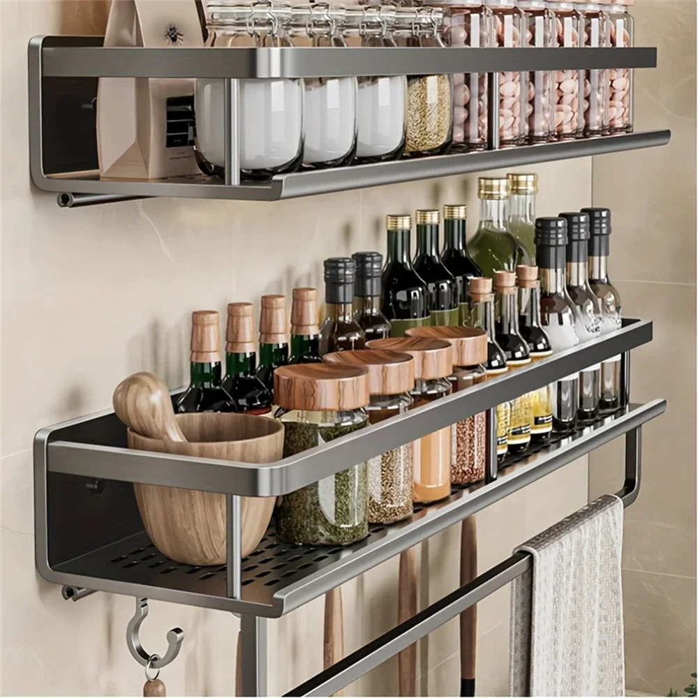 Wall Shelf Kitchen Bathroom Multifunctional Storage Shelf Kitchen Desktop Supplies Organizer Wall Mounted kitchen storage rack bathroom shelf kitchen organizer kitchen organizer rack