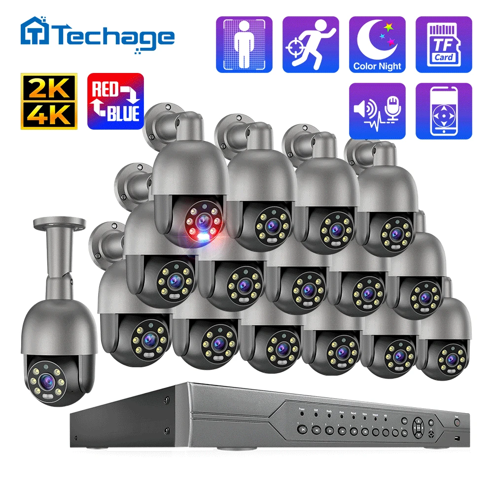 4ch Ip Camera Nvr Kit Cctv System 5mp 4k 8mp Poe Security Camera