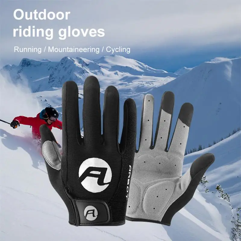 

Перчатки мужские Противоскользящие, дышащие износостойкие митенки для езды на велосипеде и горных велосипедах, для спорта на открытом воздухе, бега, походов, черные